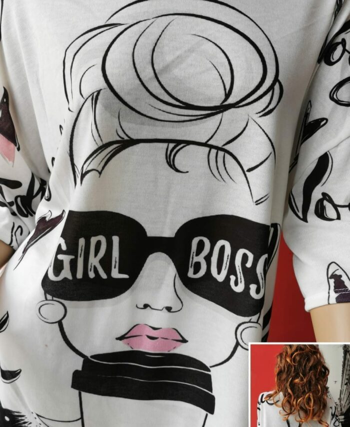 Camiseta estampada girl boss